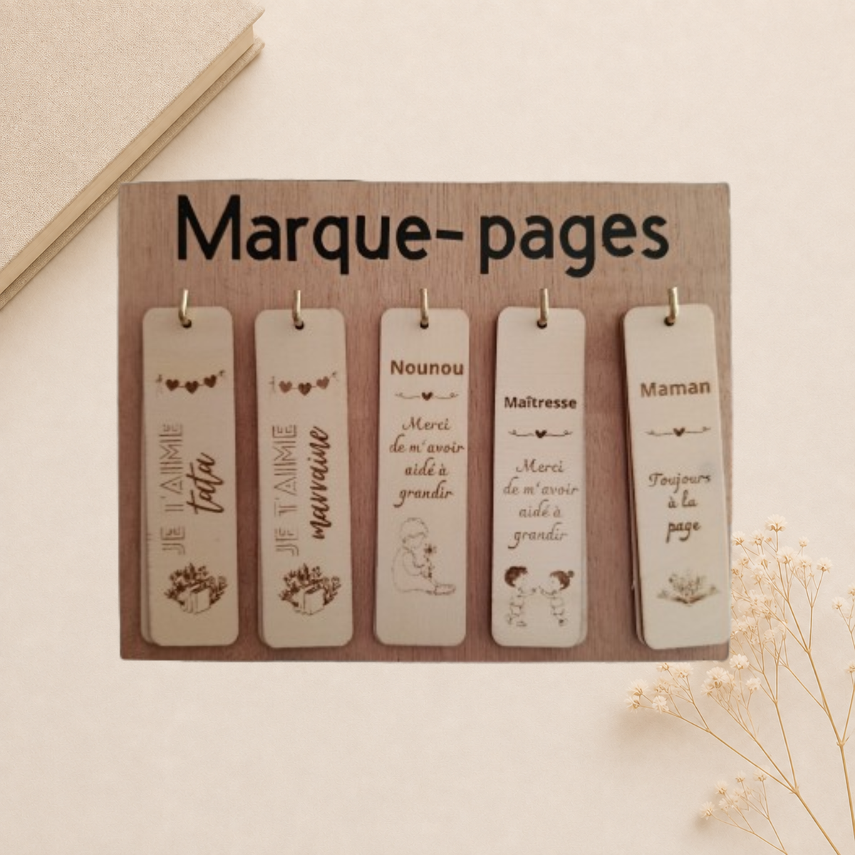 Panneau marque page
