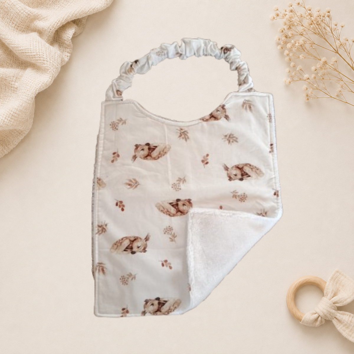 Bavoir maternelle élastique motif animaux Raph’&Rom