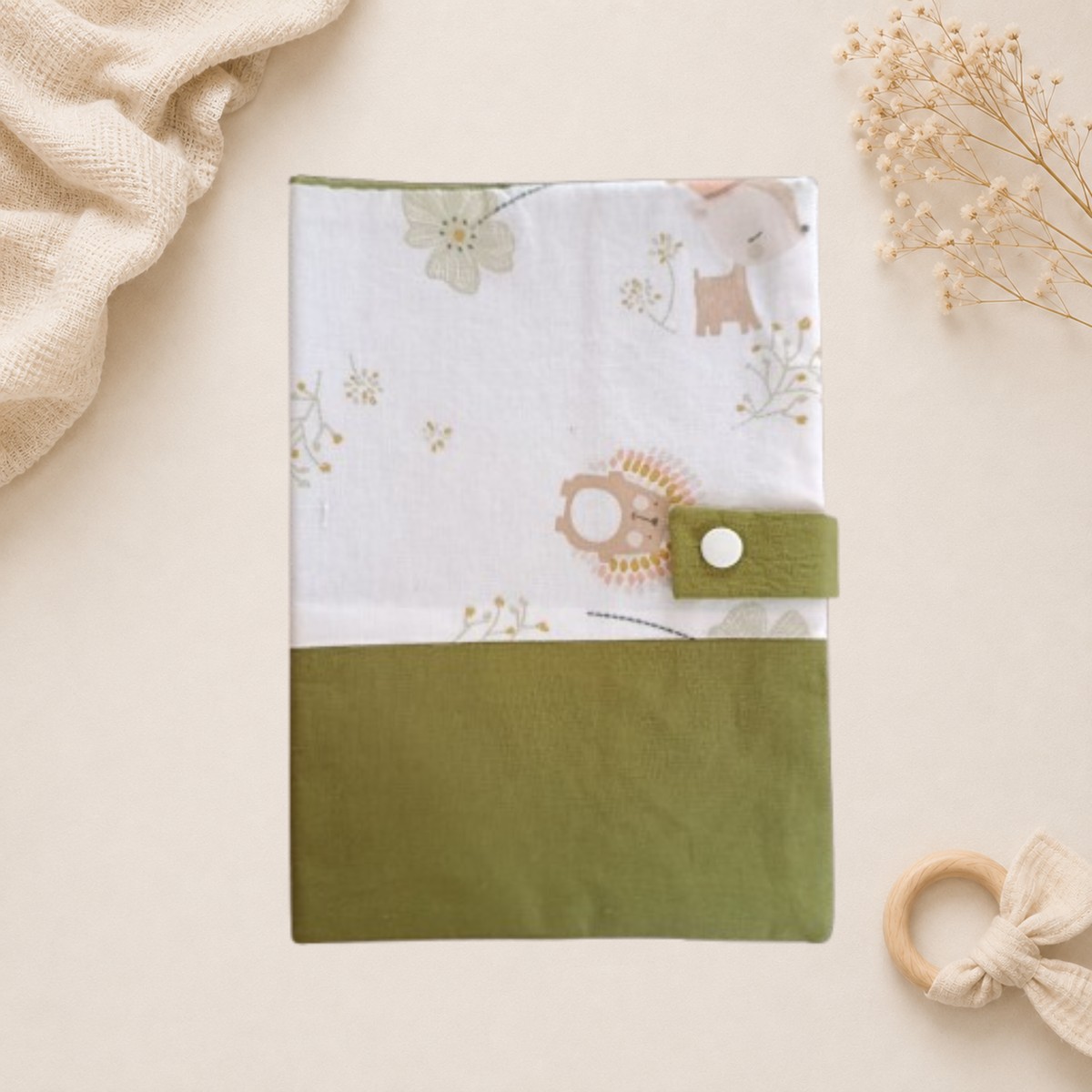 Protège carnet de santé artisanal Raph’&Rom faon