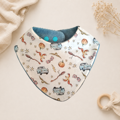 Bavoir bébé artisanal Raph’&Rom harry potter